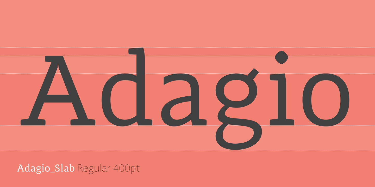 Beispiel einer Adagio Slab-Schriftart